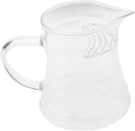 FUNNETOYU Jarra de Vidrio Resistente al Calor para Té y Leche Dispensador Transparente para Café y Bebidas Accesorio Práctico para Hogar y Cafeterías