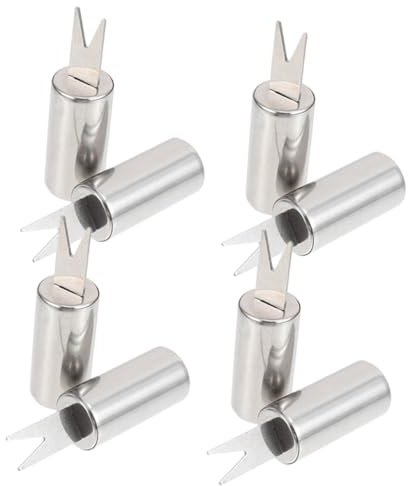 Hemobllo 8 pièces Brochettes Barbecue Acier Inoxydable Fourchettes Cornets Professionnelles Antidérapantes pour Fruits et Snacks Accessoires Portables pour Pique et Camping
