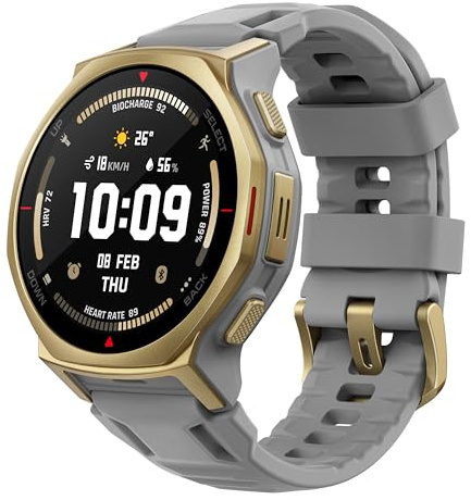 Amazfit T-Rex 3 Pro Montre Connectée Outdoor 44mm – Écran AMOLED Saphir, Flashlight, Lunette Titane, GPS, Cartes Hors Ligne, 17 Jours Autonomie, 180+ Modes Sport, Smartwatch pour Android iPhone