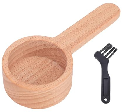 Haofy Cuchara de café de Madera, Cucharada de 15 Ml que Mide la Cucharada para Frijoles Molidos, té, Utensilios de Cocina para el Hogar con Material Liviano Duradero, Diseño Elaborado