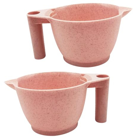 Cabilock 2 piezas Cuencos para Teñir Cabello con Cuencos Portátiles para Mezcla de Tinte Boles Duraderos de PP para Salón de Peluquería Profesional