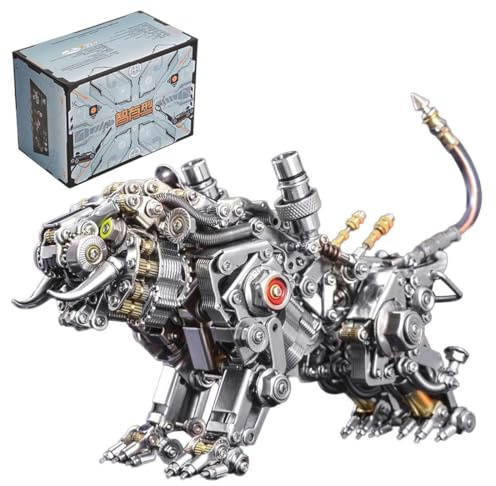 3D Metall Puzzle Erwachsene Tiger, 3D Modellbausatz Metall für Erwachsene, Desktop Ornaments Spielzeug Geschenke