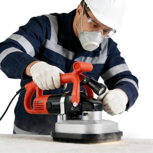 Electric Floor Polishing Machine for Stone Processing, 4-Head Wall Floor Grinder Sander with 3600W Power and 6-Speed Adjustment