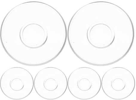 Gadpiparty Set 6 Piattini di Vetro Trasparenti per Tazze da Caffè e Dessert, Design Semplice e Stile Delicato, Alta Durabilità per Sale da Tè e Hotel Riutilizzabile