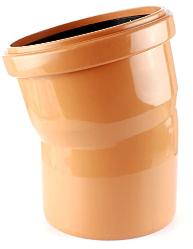MKK - 19557-003 - KG Bogen 15° DN 110 160 200 Formteil Winkelstück Abwasserrohr orange DN 200