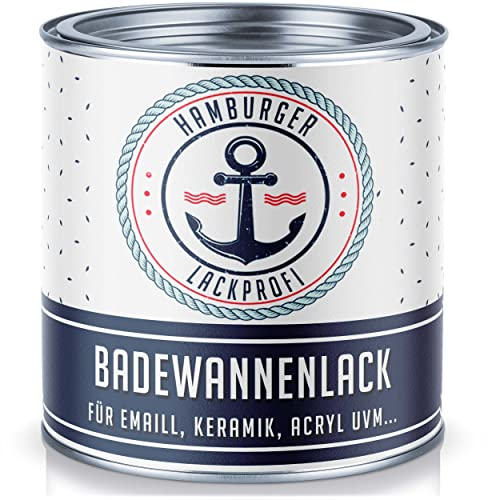 Badewannenlack GLÄNZEND Staubgrau RAL 7037 Grau Badewannenbeschichtung Emaille Farbe // Hamburger Lack-Profi (2,5 L)