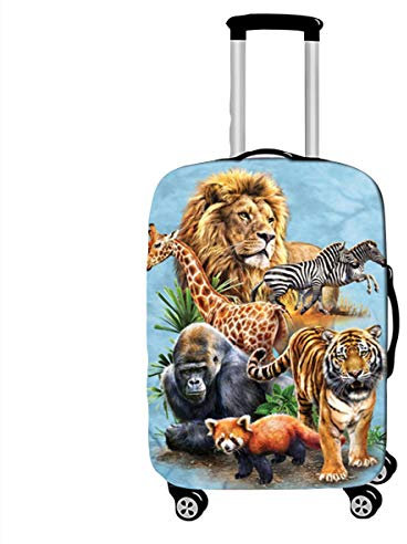 Elastisch Kofferhülle, DOTBUY 3D Reise Kofferschutzhülle Gepäck Cover Reisekoffer Hülle Schutz Bezug Schutzhülle Waschbare Reisetasche Kofferbezug (Tier,XL (30-32 Zoll))