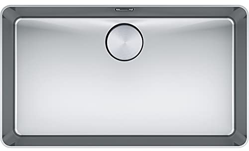 FRANKE MYTHOS MYX 210-70 127.0625.055 (12395) - Fregadero de cocina empotrable (acero inoxidable, 712 x 412 mm)