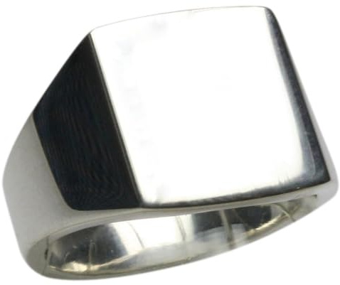 Massiver Siegelring aus 925 Silber mir Gravurplatte, Größe:54 (17.3 mm)