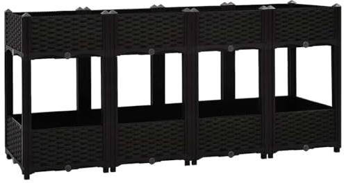 vidaXL Fioriera Rialzata 160x40x71 cm in Polipropilene