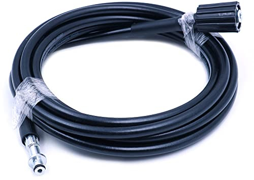 ZONADAH Manguera de limpieza a alta presión de 5 m, 16 pies x 1/4 pulgadas, 5800 psi, M22 14 mm, conector rápido de repuesto para manguera de alta presión compatible con K2 K3 K4 K5 K6 K7
