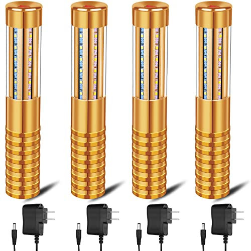 4 Pieces Strobe Baton Bottle Service Sparklers Bottle Service Light Bottle Handheld Light for Nightclubs Weddings Parties Activities Supplies (Gold)