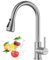 APPASO Kitchen Taps with Pull Out Spray, Sink Mixer Tap 360° Swivel, Mixer Tap with 3 Spary Modes, Kitchen Tap Brushed Stainless Steel-Double Broom
