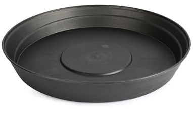 Garronda Soucoupe pour Plantes Plastique Plateaux Pot de Felurs et Plantes GD-0023 (Graphite, ⌀ 18cm H 3,5cm)