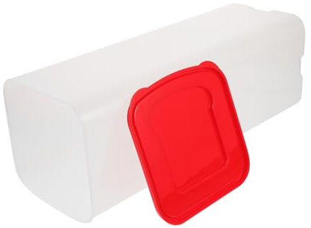 ABOOFAN Boîte à Pain Hermétique Portable en Plastique Rouge, Couvercle, pour Conservation du Pain et Rangement Maison, Distributeur Pratique