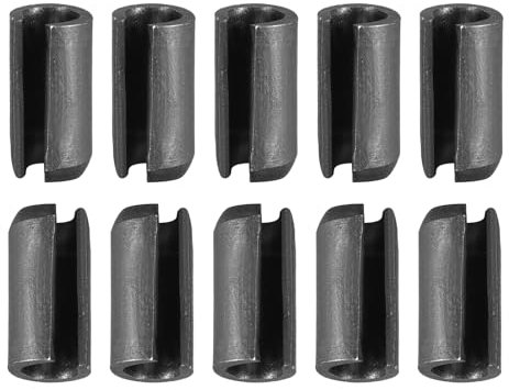 DTGN 5mm x 10mm(DxL) Scanalato Molla Perno - 100pz - Ottimo per Casa Macchina Fissaggio - 65Mn Molla Tassello Tensione Rotolo Perno - Nero