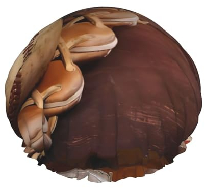 Retro-Baseball-Duschhaube, wiederverwendbar, doppellagig, wasserdicht, mit elastischer Kordel für Hausreinigung, Gesichtspflege