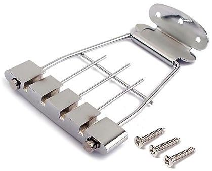 ifundom Gitarren-saitenhalter für Archtop-gitarren Verstellbarer Halter mit Schrauben Saitenabstand aus Stahl und Zinklegierung Verchromt
