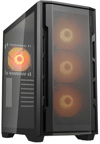 Cougar Uniface RGB Mid Tower svart fodral med 4 x ARGB-fläktar