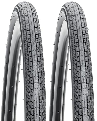 YunSCM 2Pcs Faltbarer 24 Zoll Reifen 24x1.75 ETRTO 47-507 kompatibel City Bikes, Rennräder 24x1.75 Fahrradreifen (W2118)