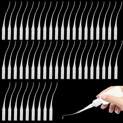 300 Pcs Micro-Embouts de Colle, Micro-pointes de Colle Plastique, Embouts de Bouteilles de Colle, Distributeur Applicateur de Précision d'Extension de Colle pour Bouteille de Compte-Goutte