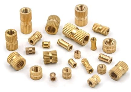 KSeSii 50pcs M2 M2.5 M3 M4 M5 M6 Brass Insert Nut Injection Molding Brass Knurled Thread Inserts Nuts(Length 4mm,M6(OD 8mm)