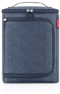 reisenthel coolerbox – flexibel, praktisk kylväska med två öppningar, fiskben mörk blå, 23 x 30 x 14 cm, coolerbox fiskben dark blue