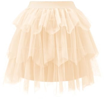 bridesmay tyllkjol för kvinnor vuxna elastisk midja puffig knälång tutu kjol flicka balettdräkt halloween kostym fluffig tutu, champagne, XL