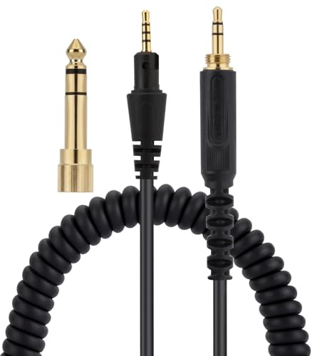 Alphatec 6.35mm (3.5mm) to 2.5mm Replacement Audio Cable, Compatible with Pioneer DJ HDJ-CUE1 HDJ-CUE1BT HDJ-X5 HDJ-X7 HDJ-S7 Headphones, 4 Ft, Black