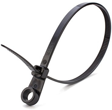 UKCable-Ties Screw Mounted Cable Ties 4.8mm x 300mm Black Car Chassis Body Zip Tie Fixing - Pack of 100