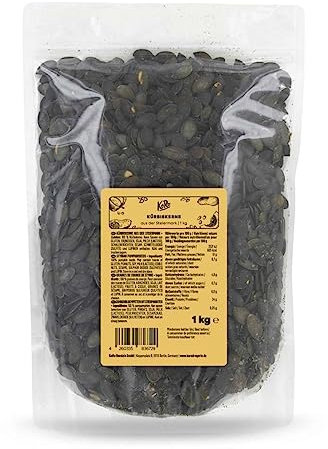 KoRo - Semi di zucca della Stiria 1 kg - prima qualità, non tostati, sgusciati, al naturale, senza sale, crudi, per pane e insalate, ricchi di proteine vegetali