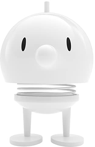 Hoptimist Bumble, wobble figur, skandinavisk dekoration för vardagsrum, skrivbord, kontor, hall, badrum, modern & skandinavisk, bra present, 7,5 x 8,5 x 10,7 cm, medium, vit