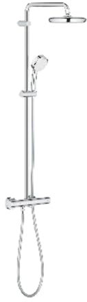 Colonne de douche avec mitigeur thermostatique extérieur New Tempesta Grohe Chrome