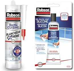Rubson mastic bain & cuisine blanc Pur hygiène + Rubson Enlève joints Silicones