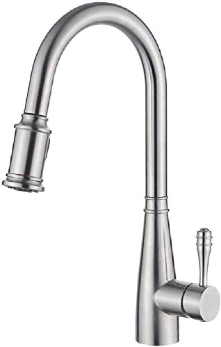 Ibergrif M22134 - Rubinetto da Cucina con Doccia Estraibile, Miscelatore Miscelatore Monocomando per Lavello, Grigio