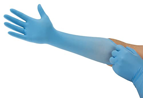 Ansell Microflex® 93-243 Handschuhe, aus Nitril, für den Schutz der Lebensmittelindustrie oder der Wissenschaft des Lebens, Blau, Größe XS, 100 Stück
