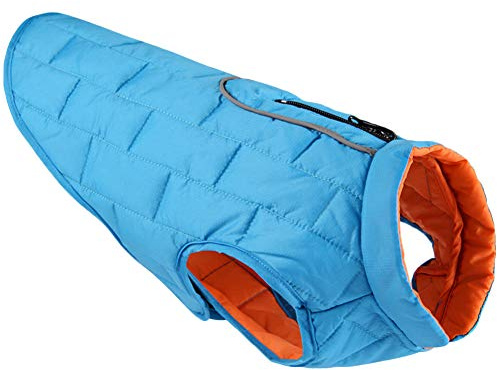 HotYou wasserdichte Hundemantel, Haustier Winterbekleidung Snowproof, Warme Haustier Jacke Hundejacke Hundepullover für Hunde,Blau,XL: Chest (74-98CM)