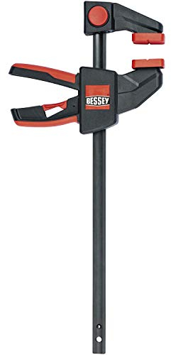 BESSEY Einhandzwinge EZL30-8, Spannweite 300 mm Ausladung 80 mm, Spannkraft bis 140 Kg, Umsteckbar zum Spreizen, Gewicht 0,68 Kg