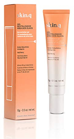 O Boticário Quem Disse, Berenice? skin.q Gel Revitalizante Contorno de Ojos con Ácido Hialurónico Niacinamida Efecto Lifting Suaviza Ojeras y Bolsas Reduce Arrugas y Líneas de Expresión Primer Día 15g