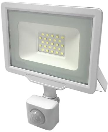 Projecteur LED Extérieur 50W IP65 BLANC avec Détecteur de Mouvement Crépusculaire - Blanc Neutre 4000K - 5500K