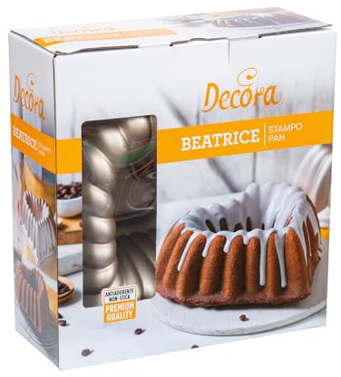 Decora 0080110 MOULE A GATEAU 28 X 27 X 10 H CM BEATRICE EN ALUMINIUM MOULE SOUS PRESSION