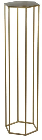 Blumenständer Plant Stand Base Aus Metall Hexagon Modernes Loft Industriell Geschenk (Gold)