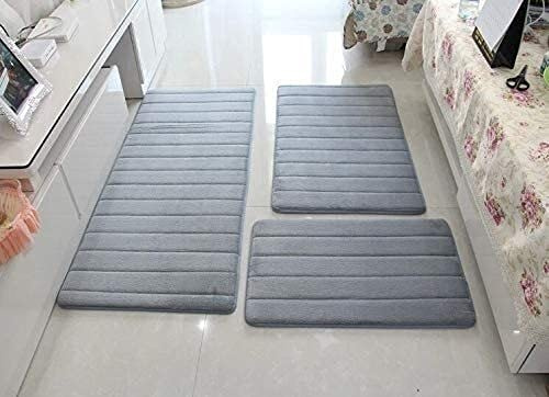Grossen Bath Mats conjuntos de baño para baño, alfombra de baño antideslizante, sala de estar de la sala de dormitorio alfombras de la puerta de las alfombras de la alfombra absorbente del baño y la e