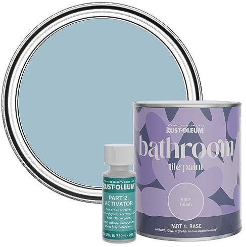 Rust-Oleum wasserfeste blau Fliesenfarbe für Badezimmer in Matt Finish - Porzelanblau 750ML