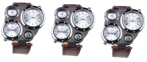 WRITWAA 3st Multi-zifferblatt-uhr Für Männer Outdoor-kompass-thermometer-uhr Männer Quarzuhr Wandern Quarzuhr Männer Quarz-sportarmbanduhr