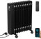 Daromigo Ölradiator 2500W, Elektroheizung Energiesparend,mit 11 Rippen 3 Heizstufen,Thermostat,WiFi App & Fernbedienung,Digitalem Display,Elektrische Heizung Überhitzungsschutz,Ölheizung Schwarz