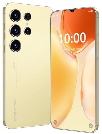Fine Life Pro 4GLTE-Handy, Dual SIM + TF-Karte, 6,3-Zoll-Bildschirm, Dual-Kamera, 2GB RAM + 16GB ROM, TF-Erweiterung 128GB, Handy ohne Vertrag, für Anfänger (Gold)