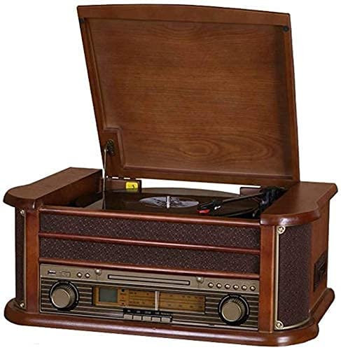 CAFIEDR Tourne-Disque Vinyle rétro Gramophone Hi-FI&Home 1411 : Platine Vinyle Bluetooth, Acajou, Marron