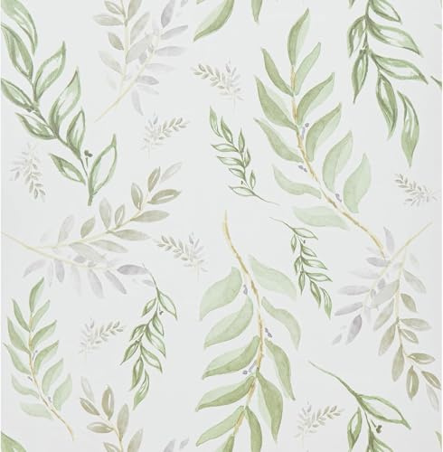 AMIGO Grüne Neutrale Salbei Selbstklebe Tapete, Moderner Landhausstil, für Wohnzimmer, Schlafzimmer 44.5x500cm