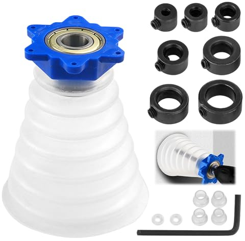 Set di Coperture Trasparenti per Trapani, Design a Sei Fori per Le Orecchie, Raccogli Polvere Trapano, Antipolvere a Doppio Strato, Adatto Alla Maggior Parte Dei Tipi di Trapani a Percussione (Bianco)